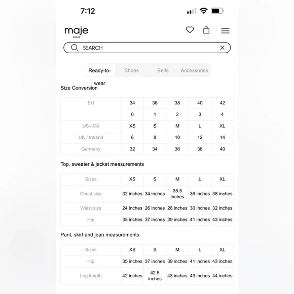 NWOT Maje black ribbed v neck long sleeve top - Picture 8 of 8